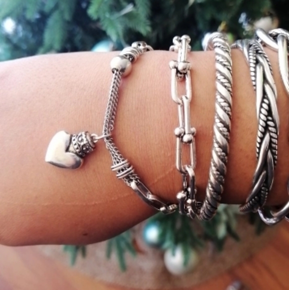 NEW M/L Three Strand Cuff Bracelet | 925 Silver - Picture 6 of 13